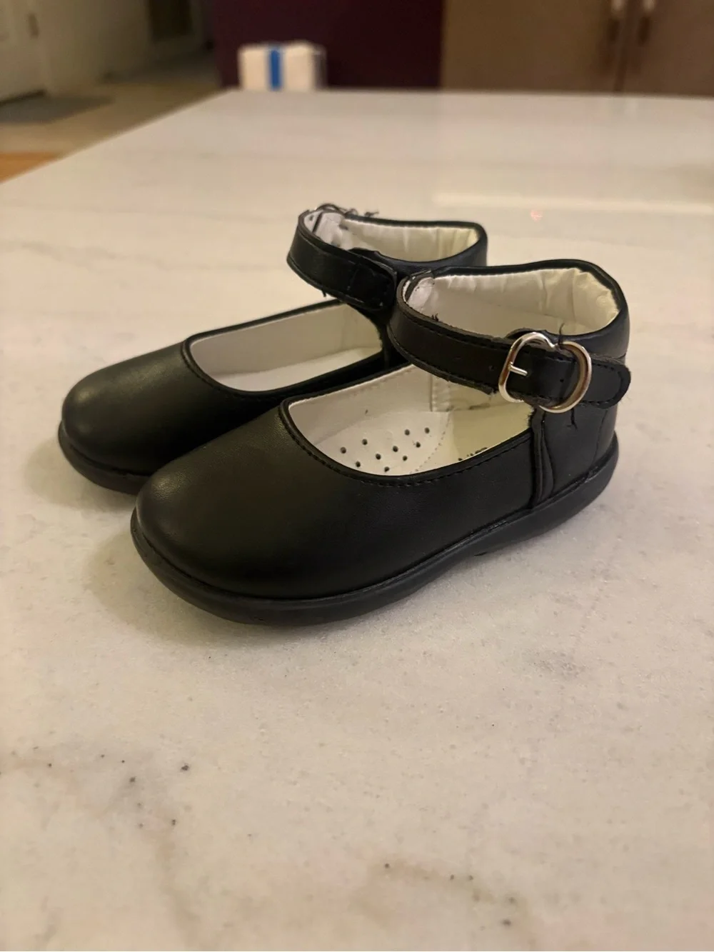 Kiwi Black Girls Mary Jane Ankle-Strap Dress Shoes